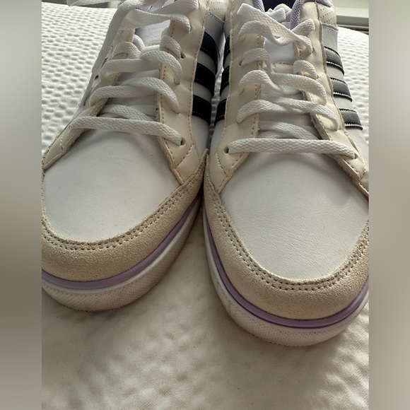 Adidas Neo Label Ortholite Comfort Foam White Purple Shoes Women's Size 8.5 - Picture 7 of 11